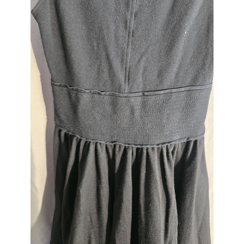 Diane von Furstenberg DVF Black Wool Silk Mini Dress Sleeveless Pockets 4 - Picture 4 of 7